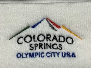 Olympic City USA Long Knit White Beanie