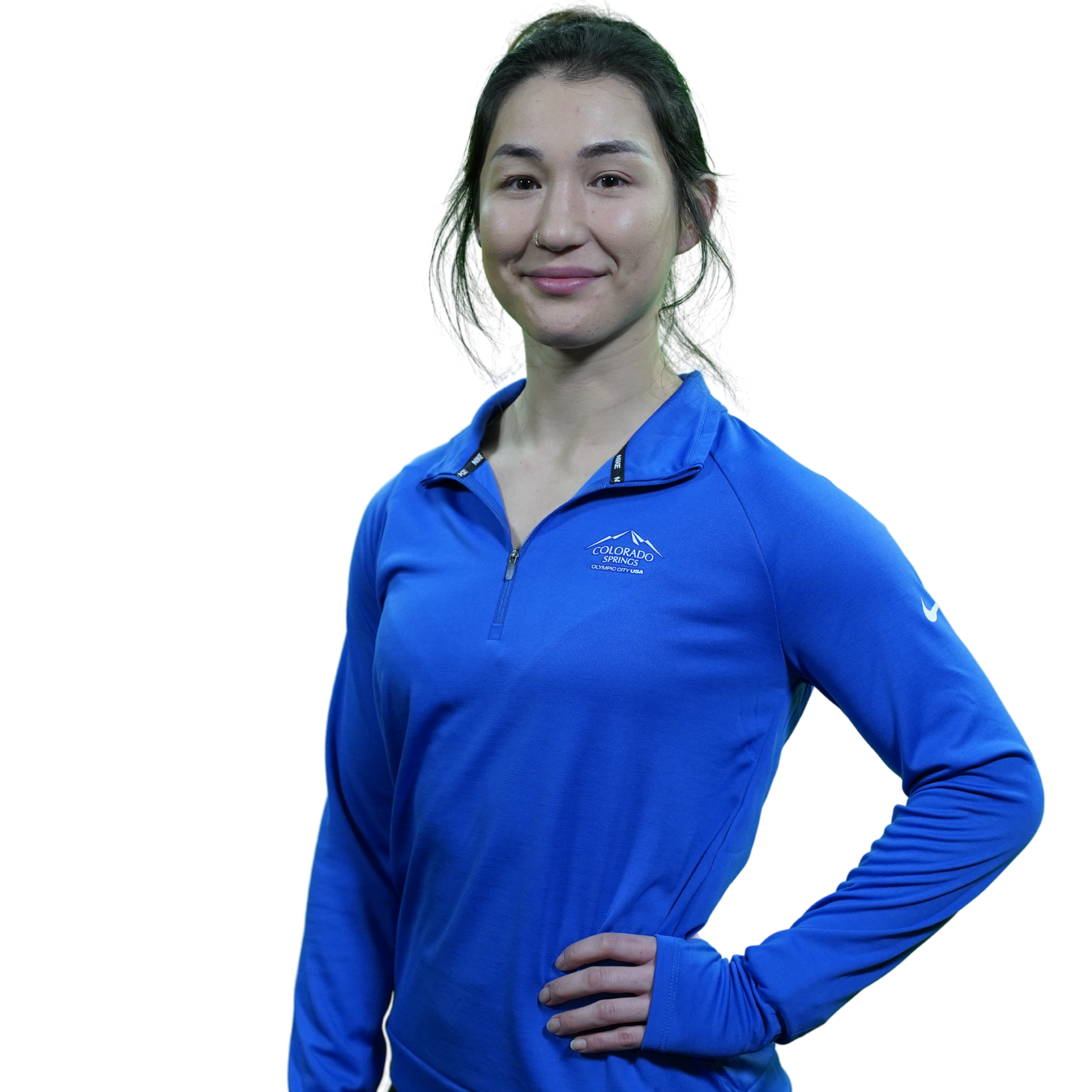 Blue nike half zip women's on sale